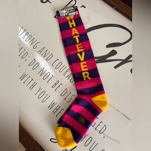 Gumball poodle Bold Purple and Yellow Striped Socks